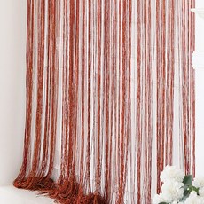 코지샵 스트링 럭셔리 실 커튼, 골드 레드