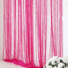 코지샵 스트링 네츄럴 실커튼 1장, 핫핑크