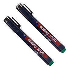 edding e 1800/0.1mm/專業筆/製圖筆/4, 綠色, 2個