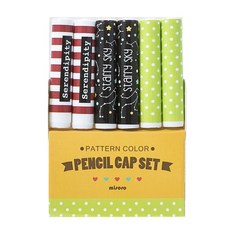 misoro 可愛鉛筆帽套裝 1291 10 x 10 x 49 mm, 7個, 黃色