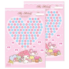 헬로키티 두배 마이멜로디 인형놀이 칭찬세트, 2개, 혼합 색상