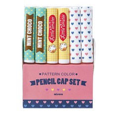 미소로 러블리 연필캡세트 1291 10 x 10 x 49 mm, 분홍, 7개