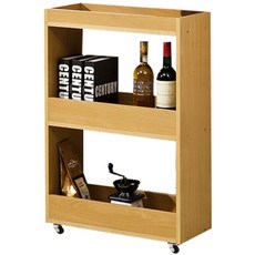 4MERIT 可移動式3層收納櫃, 楓