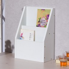 4MERIT 雙層現代書架, 白色的