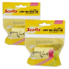 스칼라 메모테이프 리필 MT-48R, 노랑, 1매, 2개