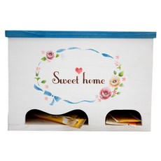 스코홈 핸드메이드 커피/티 박스 Sweet Home, 블루, 1개, 1개