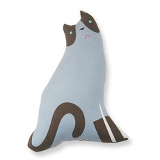 D.I.Y캣토이 캣닢 쿠션 완제품 랙돌 대, 그레이, 1개