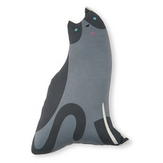 D.I.Y캣토이 캣닢 쿠션 완제품 랙돌 대, 챠콜, 1개
