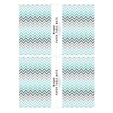 왈가닥스 Blue Zigzag 페이퍼 테이블 매트, 20개, 2개