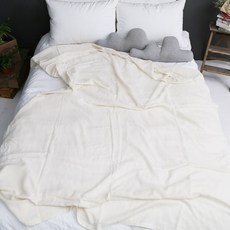 CASA VERDE 素色純棉夏季薄被, 象牙