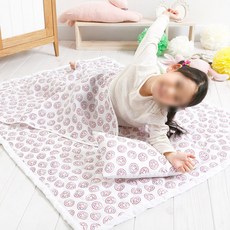 Coney Island 兒童涼感單層被睡墊超細纖維枕芯組 圓形星星款+收納袋