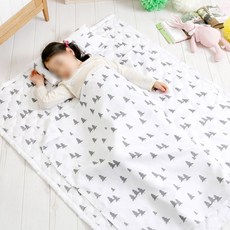 Coney Island 兒童涼感雙層被睡墊超細纖維枕芯組 森林款+收納袋