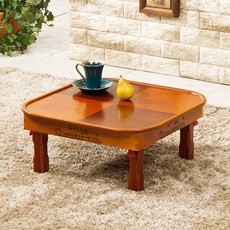 4MERIT 傳統橢圓形正方形矮餐桌 450 x 450 x 220, 櫻桃色, 1個