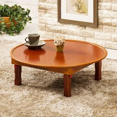 4MERIT 傳統圓形矮桌 R600 x 255, 櫻桃木色, 1 個