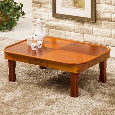 4MERIT 傳統橢圓形摺疊矮桌 600 x 450 x 255, 櫻桃木色