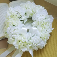 순백 리스, 수국, 1개