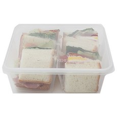 塑膠野餐飯盒 2格, 10片, 1個