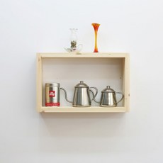 Diaroma R06方形原木素色支柱壁掛式置物架 350, 混合顏色