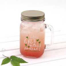 기쁨의집 조이캐닝글라스머그 당신은 사랑받기 위해, 450ml, 1개
