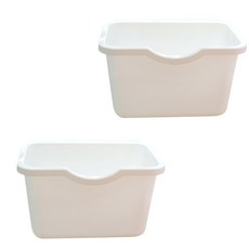 해피툴 싱크바스켓 2입 M 21 x 13.5 x 12.5 cm, 화이트, 1세트