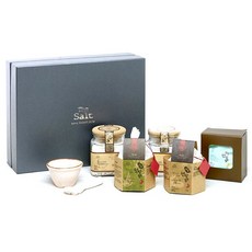 더솔트 프리미엄 1호 선물세트, 함초소금 480g + 구운토판염 480g + 마늘소금 480g + 토판염 480g + 3년묵은천일염 500g + 소금갈이 도자기세트, 1세트, 1개