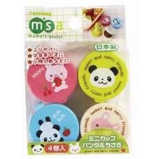 TORUNE 迷你杯 熊貓與兔子 P3080, 4入, 1套