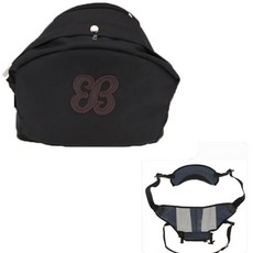 신비아이 오리궁뎅이 힙시트 2.5디럭스포켓+싱글허그띠 셋트 딥블랙, 1개