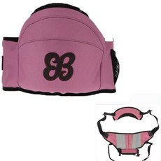 SINBII 2.5簡約風格腰凳+揹帶組, 粉紅色, 1組