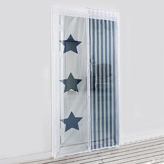 BEBE DECO 磁性防蚊門簾 海軍藍 星星 90*210cm, 1 個