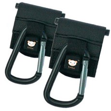 조이멀티 편한 외출을 위한 유모차걸이 원사이즈, 블랙, 2개