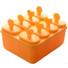 리빙조이 사각 아이스크림 몰드, 오렌지, 1개