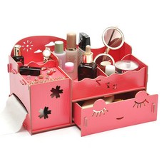 리빙조이 DIY 화장품 정리함, 레드, 1개