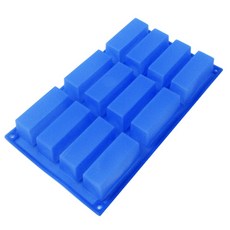 12格矽膠長方型模具, 單色, 1 個