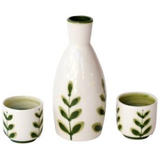 手繪兩色綠色水瓶組合, 1套