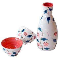 She's Deco 手繪浪漫雛菊酒瓶組, 1套, 酒瓶 + 酒杯 2入