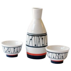 手繪圓點線條水瓶組合, 1套