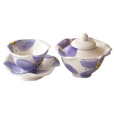 She's Deco 手繪單人茶具組 紫羅蘭花, 1套