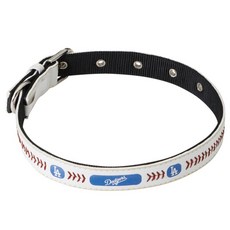 MLB애견가죽목줄 LA다져스, S, 1개