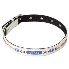 MLB애견가죽목줄 텍사스레인져스, S, 1개