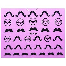 Norland XF 指甲貼 鬍鬚圖案, XF444, 10個