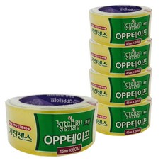 키친센스 OPP테이프 60M, 투명, 5개입