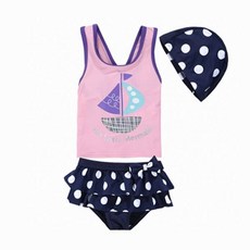 VIVO BINIYA 女童波點船泳裝 3 件套