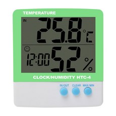 DGBOY HTC 4 고센서 실내외 디지털 온습도계 그린, 1개