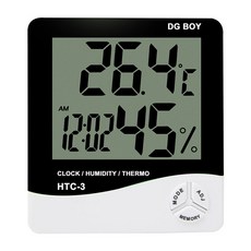 DGBOY HTC 3 디지털 온습도계 블랙, 1개