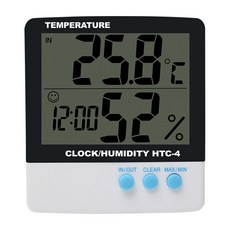 DGBOY HTC 4 高精度感測器 室內外數位溫濕度計 黑色, 1 個