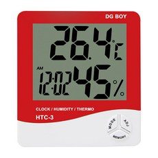 DGBOY HTC 3 數位溫濕度計 紅色, 1 個