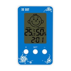 DGBOY 迷你微笑數位溫濕度計 藍色, 1個