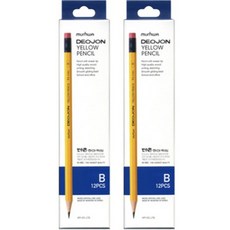 문화연필 더존 옐로우 연필 5입, B, 4개