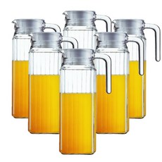 Luminarc 樂美雅 6 個 Quadro 水瓶, 6個, 混色, 1.1L