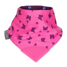 치키촘퍼스 치발기스카프빕 네커츄, 핑크나비, 1개